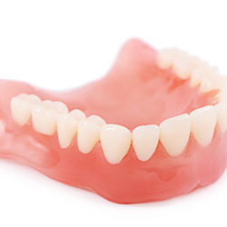 a close-up of full dentures