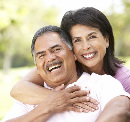 Happy people smiling
